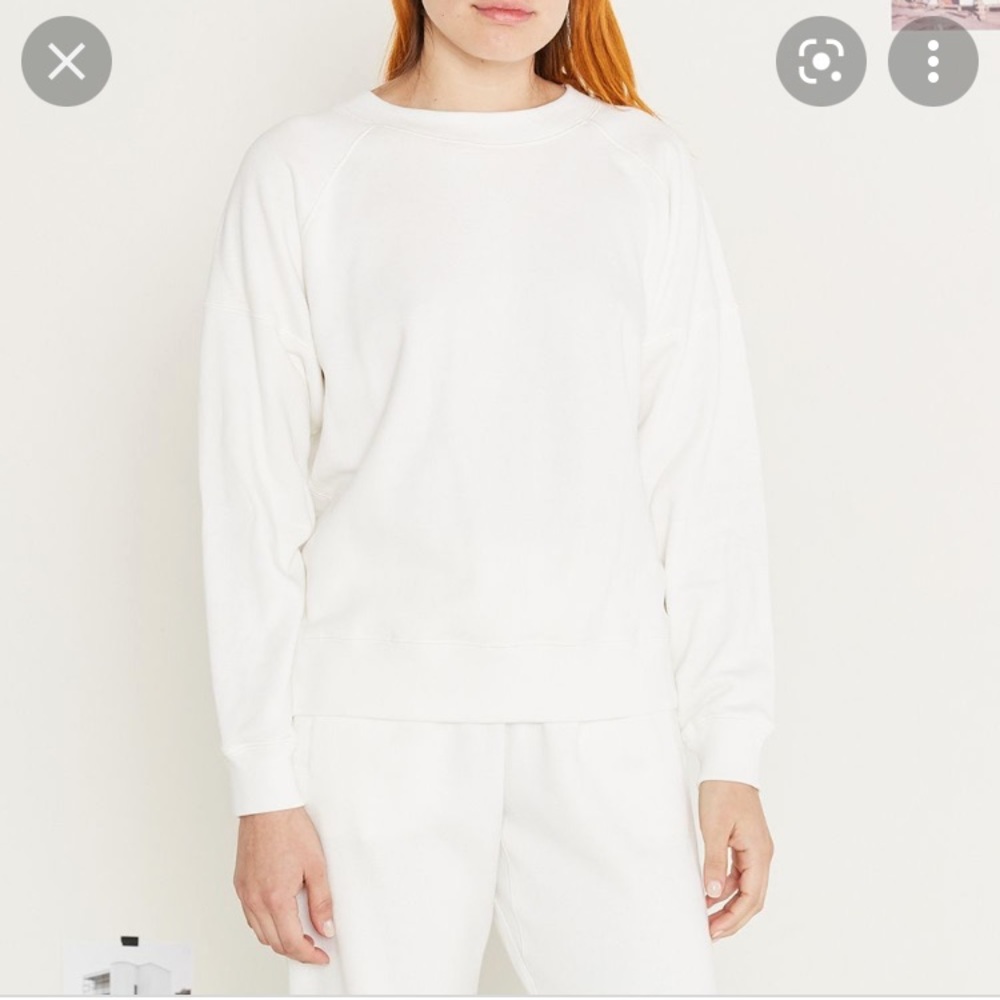 Entireworld White Sweater, Medium
